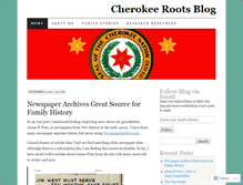 Tablet Screenshot of cherokeerootsblog.com